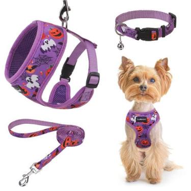 Imagem de Conjunto de arnês SCENEREAL Halloween para cães pequenos