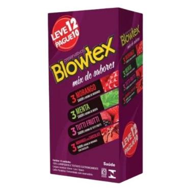 Imagem de Preservativo Blowtex Mix Sabores Morango Menta Tutti-frutti e Sensação