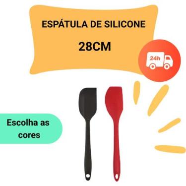 Imagem de Espátula de Silicone Pão Duro Reforçada 28cm Indicada Para Cozinha Con