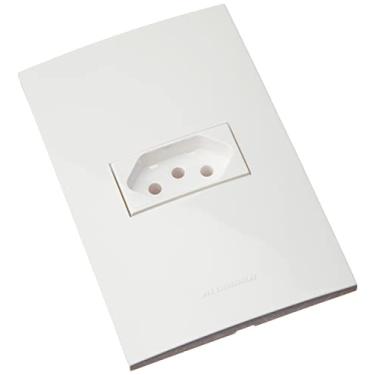 Imagem de Conjunto 1 Tomada 2P+T com Placa 4X2, Alumbra, Inova Pro 85055, Branco