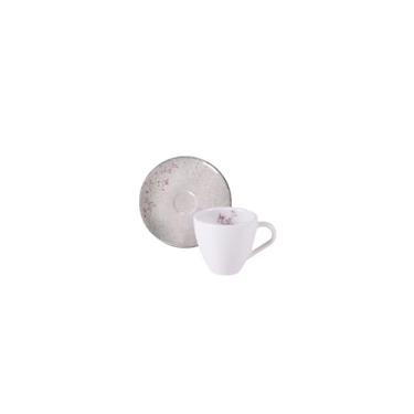 Imagem de Tramontina Conjunto de Xícaras e Pires de Expresso Floralis em Porcelana Decorada 95 ml 12 Peças