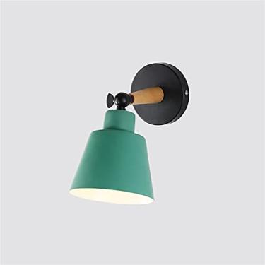 Imagem de Arandela moderna, luminária de parede europeia - Luminária de cabeceira para quarto Arandela moderna ajustável E27 Luminária de parede Macaron Simples Corredor Corredor Fundo Luminária de pa