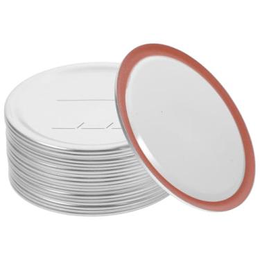 Imagem de Lurrose Anéis de conserva Boca regular: 20 peças Tampa de pote de pedreiro - tampas reutilizáveis para potes de conserva para conservas Diy, 86 mm