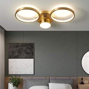 Imagem de Luminária de teto LED redonda com controle remoto, luminária pendente moderna para sala de estar, quarto, cozinha, iluminação interna, escritório, corredor, decoração de quarto infantil (3 c