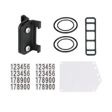 Imagem de Colaxi Suporte para placa de ciclismo, suporte para canote de selim, para cartão de corrida com adesivos, para placa de corrida de bicicleta para