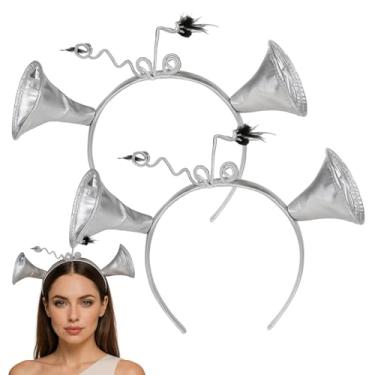 Imagem de ShinyMatch 2 Pcs Alien Headbands Halloween Space Costume Accessories Metallic Antenna Head Boppers for Holiday Festival