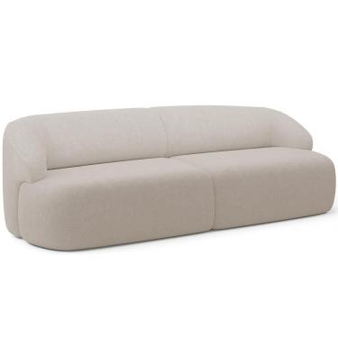 Imagem de Sofá 4 Lugares Curvo Orgânico Living 280cm Barolo L06 Bouclê Bege
