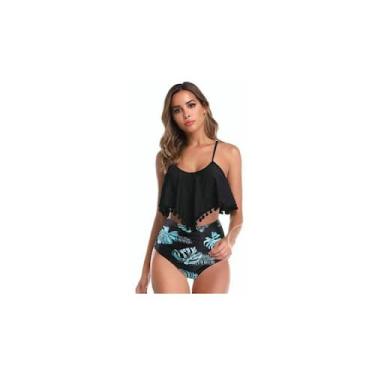 Imagem de Conjunto de roupa de banho casual sexy de 2 peças UPF 50+ para mulhere