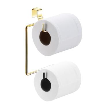 Imagem de Suporte para papel higiênico/papeleira dupla p/caixa acoplada dourado - Superiore - Future
