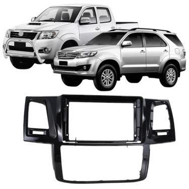 Imagem de Moldura 9 Polegadas Hilux e Sw4 2006 à 2015 Black Piano Painel Central Multimidia Expex Epx9to005
