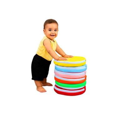 Imagem de Almofadas Coloridas - 6 unidades 30cm diâmetro x 5cm cada - Brinquedos