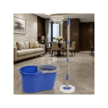 Imagem de Mop Giratório 360º com Balde Duplo Centrifugador Esfregão Rodo Limpeza