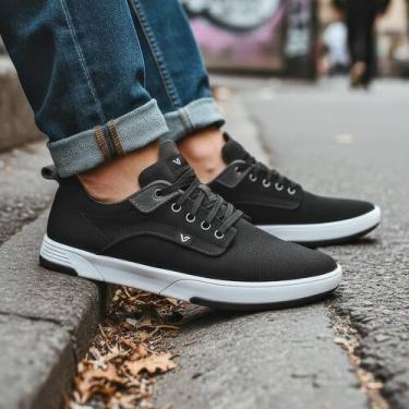 Imagem de Tênis Vibe Masculino Roots 3 Svma05 Skatista, Preto, Cinza, 42