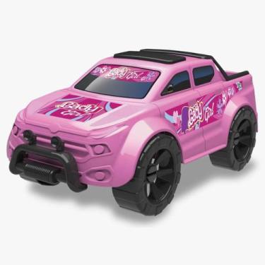 Imagem de Carrinho De Brinquedo Rosa Pick Up Menina Princesa Roda Livre - AMAR E