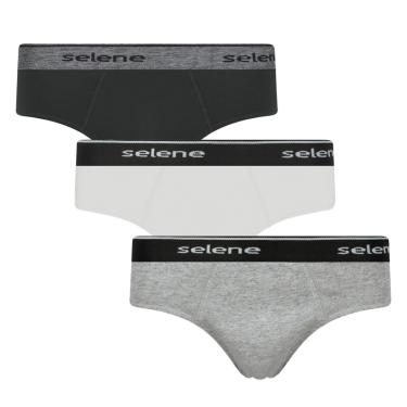 Imagem de Kit 3 Cuecas Slip Selene Masculina