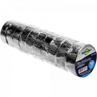 Imagem de Fita Isolante Antichama Preta 19mm x 10m BRASFORT 10 unidades