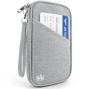 Imagem de Porta-passaporte familiar RFID organizador de documentos de viagem para mulheres, impermeável, carteira de passaporte masculina, capa portátil para cartões, cartão de embarque, identidade, dinheiro