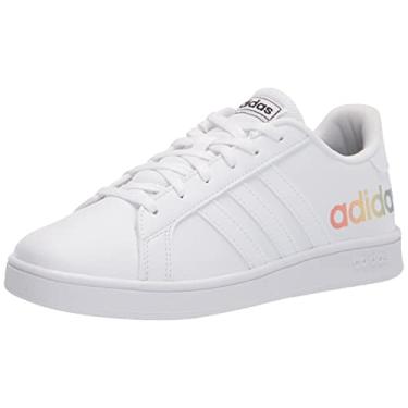 Imagem de adidas Tênis infantil unissex Grand Court EUA infantil unissex, Branco/Preto, 13.5 Little Kid