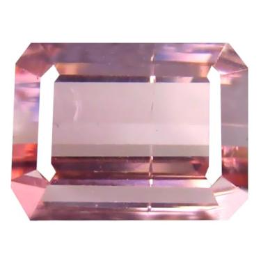 Imagem de Pedra preciosa solta natural de turmalina rosa não aquecida de 3,95 ct com corte de octógono (9 x 7 mm)