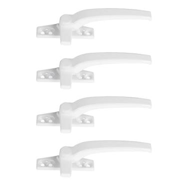 Imagem de FTVOGUE Fechadura para Janela de Batente, Material de Liga de Alumínio, Trava Com Alça Deslizante Externa de 7 Caracteres para Janela (Branco)