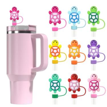 Imagem de Diferentes tampas de palha para copo Stanley, 10 mm de diâmetro, à prova de poeira, reutilizável, fofo, protetor de canudo