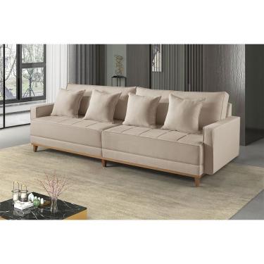 Imagem de Sofá Fixo 3 Lugares M-199 2,00m Estofados Martins Linho Bege