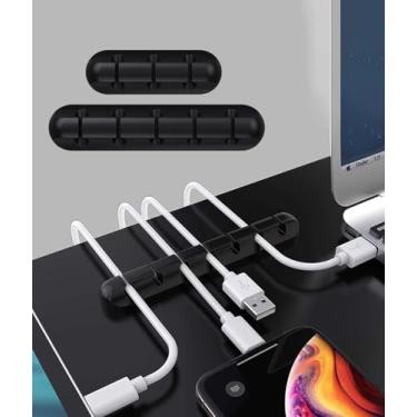 Imagem de Clipe de armazenamento de cabo, clipes de suporte de cabo, fixador de fio montado na parede, pacote com 3