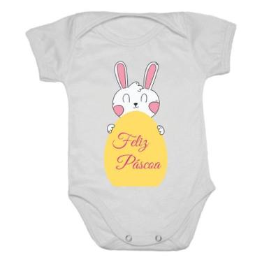 Imagem de Body de Bebê Feliz Páscoa - Vem Bebê, Pascoa09a, P - Manga Curta
