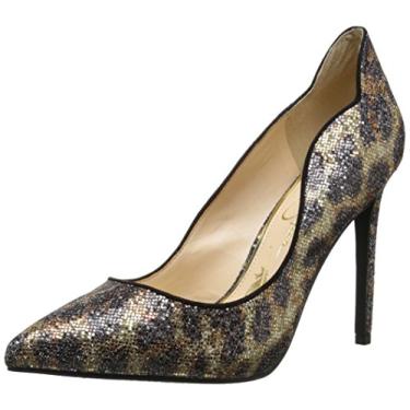 Imagem de Jessica Simpson Sapato social PIXY feminino, Dourado/preto, 7