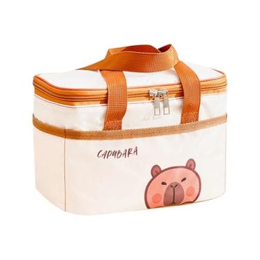 Imagem de Bolsa térmica para recipiente de alimentos, capivara, impermeável, acampamento, piquenique, grande capacidade, isolada, lancheira para (A1)