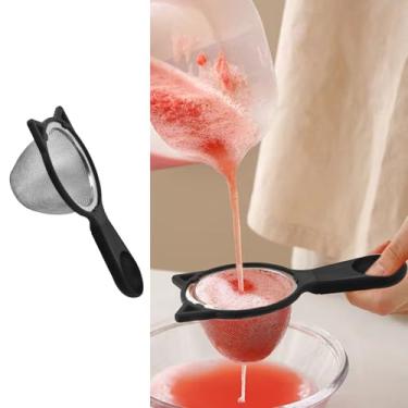 Imagem de Coador de malha de metal com alça, peneira de cozinha multifuncional para sucos, chá, farinha e muito mais, ferramenta de filtragem de malha fina para cozinhar e preparar alimentos