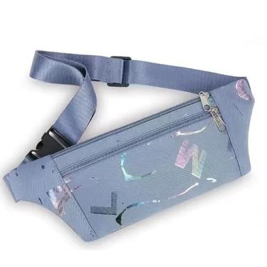 Imagem de Pochete de corrida, bolsa tiracolo para mulheres, homens, esportes ao ar livre, impermeável, ajustável, bolsa de cintura Oxford com bolso de zíper ultrafino com letras coloridas para viagens