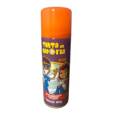 Imagem de Tinta de Cabelo Temporária Spray Colorido – Sai com Água, Ideal para Carnaval, Festas e Fantasias – Uso Infantil e Adulto, Fácil Aplicação e Remoção (Laranja)
