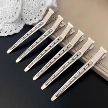 Imagem de 20 peças de grampos de cabelo com bico de pato de metal prateado: ótimo para moda - indivíduos conscientes, ideal para penteados modernos