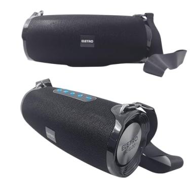 Imagem de Caixa de Som Bluetooth Portátil LED 200W Prova D'agua com Alça caixa de som (Preto)