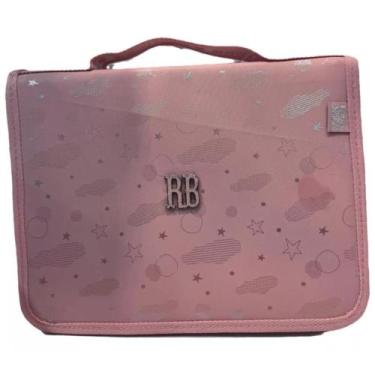 Imagem de Estojo Rebecca Bonbon Rosa Fichário Estampa Holográfica - Clio