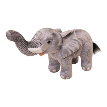Imagem de Boneca de pelúcia, elefante realista, bicho de pelúcia macio, 33 cm