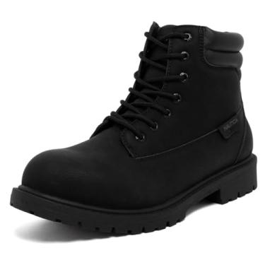 Imagem de Nautica Botas de trabalho masculinas – Botas casuais com cadarço, tênis duráveis para caminhadas ao ar livre, botas utilitárias leves para trabalho e uso diário, Jet Black-Pattox Smooth, 45