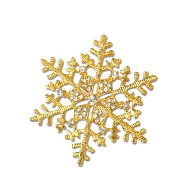 Imagem de Broche de floco de neve de cristal para mulheres e homens - strass inverno flor congelada alfinetes de lapela suéter cachecol chapéu vestidos terno mochila acessórios de roupas broches moda moda jóias