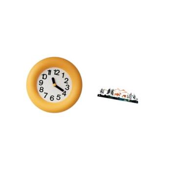 Imagem de Fenteer Relógio de Parede Silencioso E Contemporâneo com Escultura de Veado, Analógico, para Cozinha, Sala de Jantar, Quarto, Jardim, Cerca, área Externa, Var