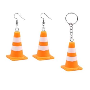 Imagem de Conjunto de brincos engraçados de cone de trânsito, leve, avisos de trânsito, brincos pendentes de acrílico para mulheres, joias criativas, Acrílico, Sem pedra preciosa