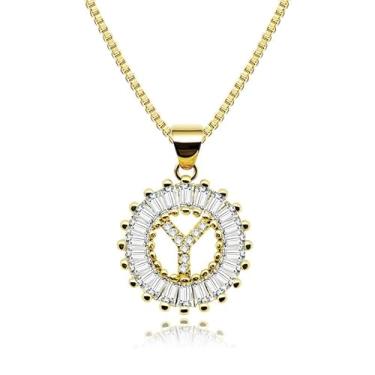 Imagem de Colar com inicial banhado a ouro, pedra do mês de nascimento, pingente de alfabeto personalizado, joia feminina, Medium, Latão, Sem Pedra Preciosa