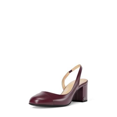 Imagem de Michael Kors Sapato feminino Perla Flex Sling Pump, Oxblood, 38