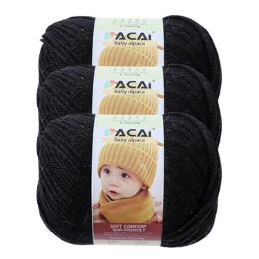 Imagem de Fio macio para bebê, 30% alpaca 70% poliéster, hipoalergênico, lavável, lavável na máquina, lã de bebê, ideal para tricô, crochê, cobertores de bebê, roupas e acessórios para recém-nascidos, 50 g por