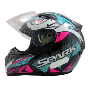 Imagem de Capacete EBF Spark Dragon - Preto e Tiffany - 56