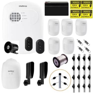 Imagem de Kit Alarme e Cerca Elétrica Com Sensores Presença E Barreira - INTELBR