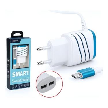 Imagem de Carregador Turbo Smart 5.1a Rápido 2 Usb Tipo C - Otemu, Sortido