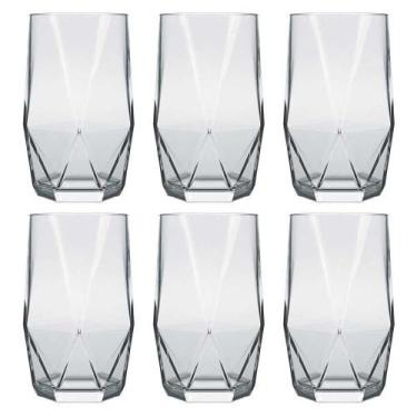 Imagem de Jogo De Copos 6 Peças De Vidro Long Drink 360Mls Topázio - Nadir Figue