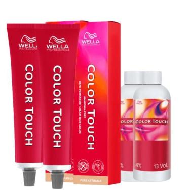 Imagem de Color Touch Tonalizante 2x 7/0 Louro Médio + 2 E. 4% - Wella, UNICA