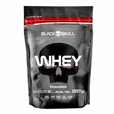 Imagem de Whey 100% Refil (837G) - Sabor Chocolate, Black Skull